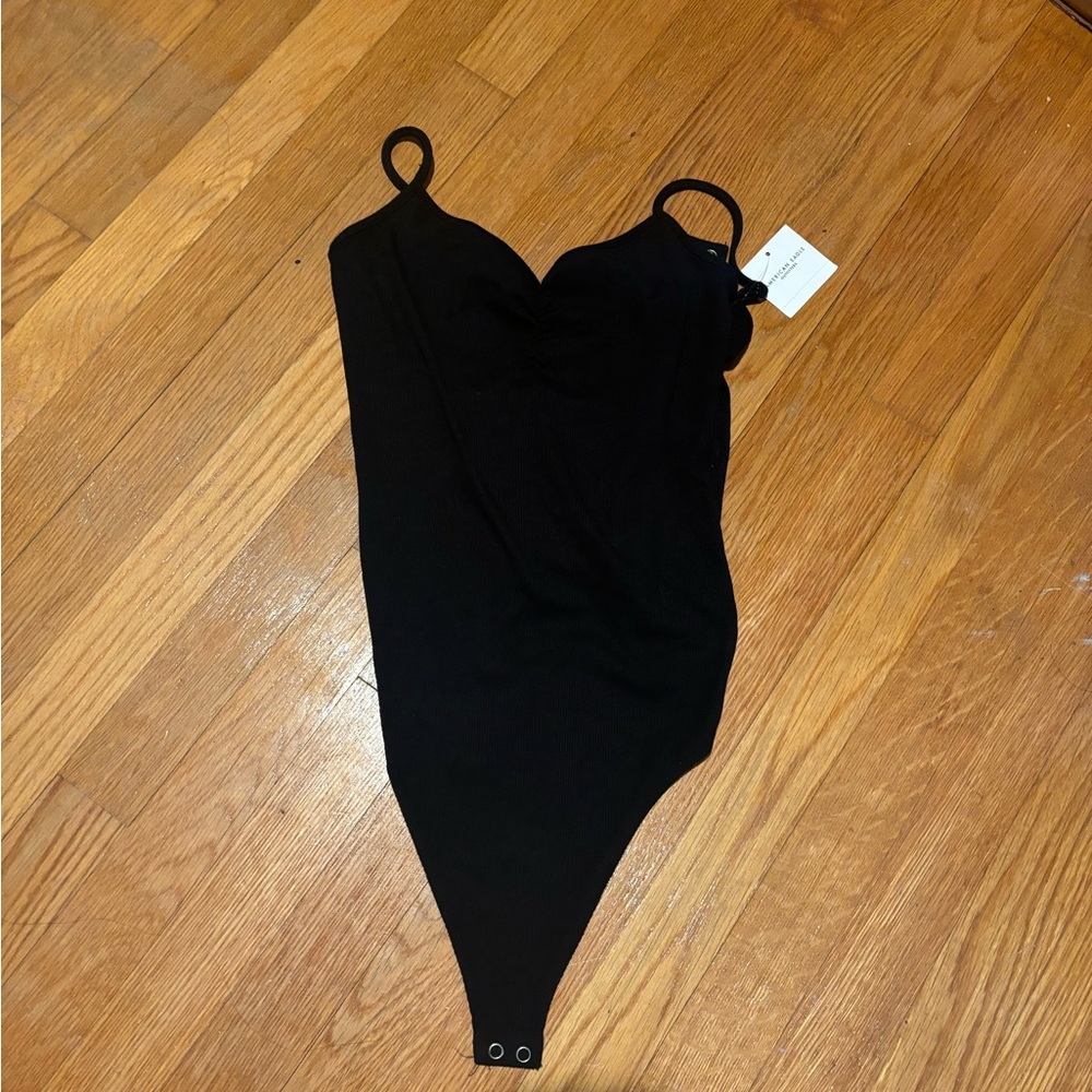 Black American Eagle ruched bodysuit